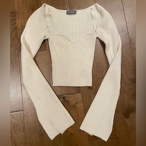 COPY - Urban Outfitters sweetheart neckline knit top